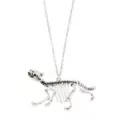 Silvertone Dino Skeleton Necklace at Spencer's