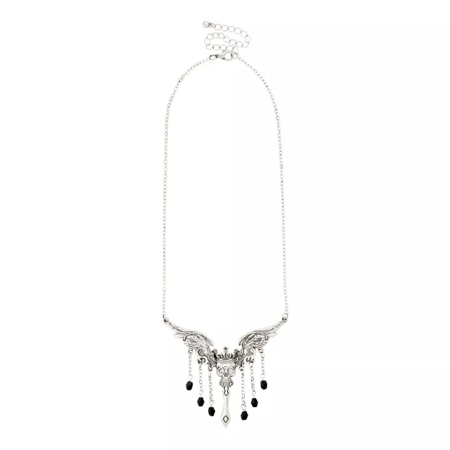 Skull Wings Dangle Necklace at Spencer's