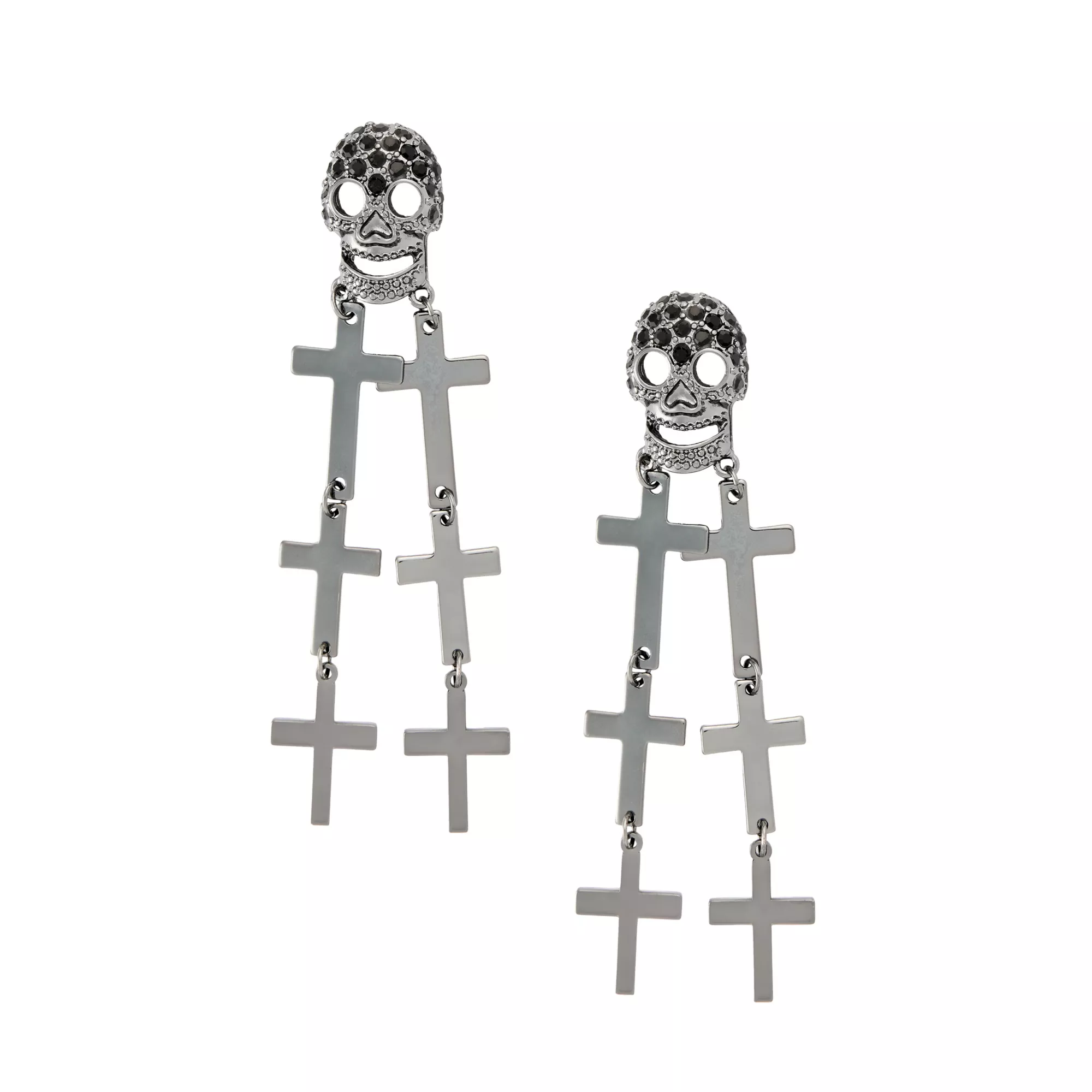 Skull and Crosses Dangle Earrings at Spencer's
