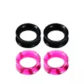 Multi-Pack Pink and Black Swirl Tunnels - 4 Pair at Spencer's