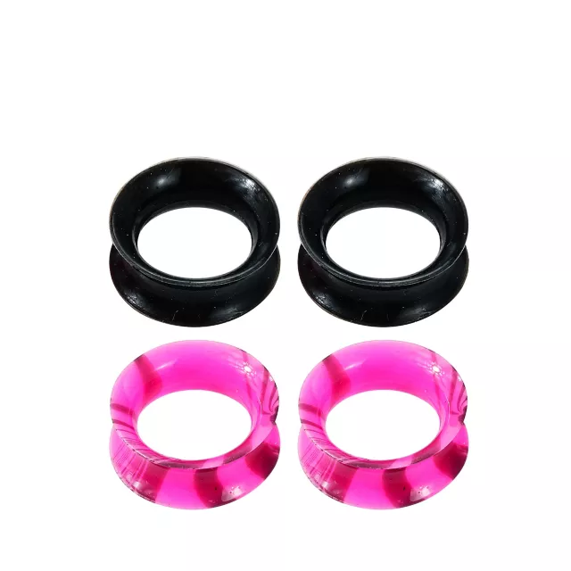 Multi-Pack Pink and Black Swirl Tunnels - 4 Pair at Spencer's