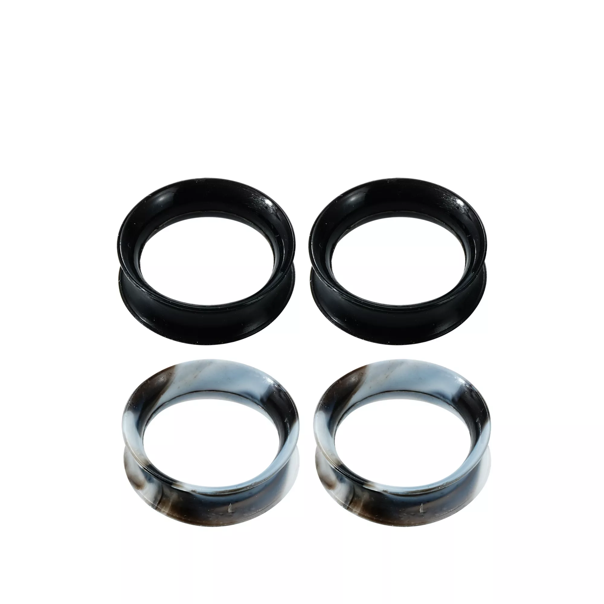 Multi-Pack Black and White Tunnels - 2 Pair at Spencer's