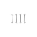 Multi-Pack CZ Silvertone Bezel and Prong Barbells 4 Pack - 14 Gauge at Spencer's