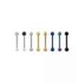 Multi-Pack Silvertone Goldtone Multi-Color and Black Barbells 8 Pack - 14 Gauge at Spencer's