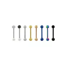 Multi-Pack Silvertone Goldtone Multi-Color and Black Barbells 8 Pack - 14 Gauge at Spencer's