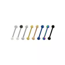 Multi-Pack Silvertone Goldtone Multi-Color and Black Barbells 8 Pack - 14 Gauge at Spencer's