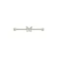 CZ Butterfly Titanium Industrial Barbell - 14 Gauge at Spencer's