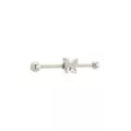 CZ Butterfly Titanium Industrial Barbell - 14 Gauge at Spencer's