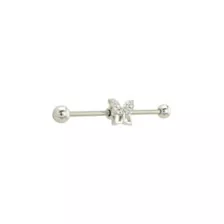 CZ Butterfly Titanium Industrial Barbell - 14 Gauge at Spencer's