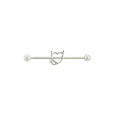 Devil Heart Titanium Industrial Barbell - 14 Gauge at Spencer's