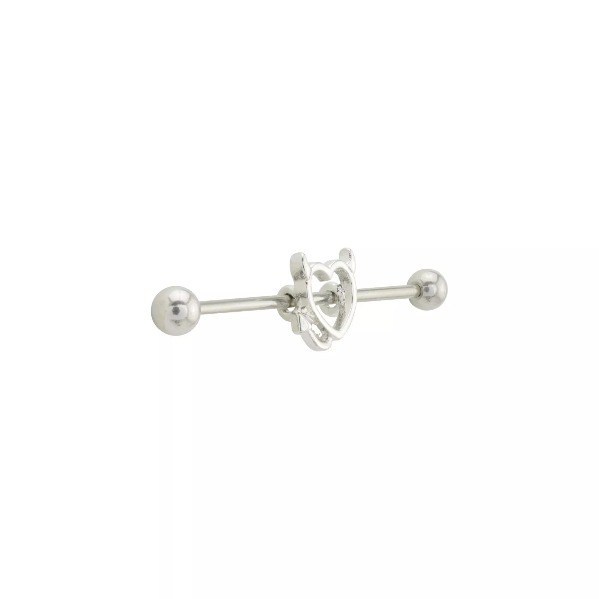 Devil Heart Titanium Industrial Barbell - 14 Gauge at Spencer's