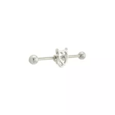 Devil Heart Titanium Industrial Barbell - 14 Gauge at Spencer's