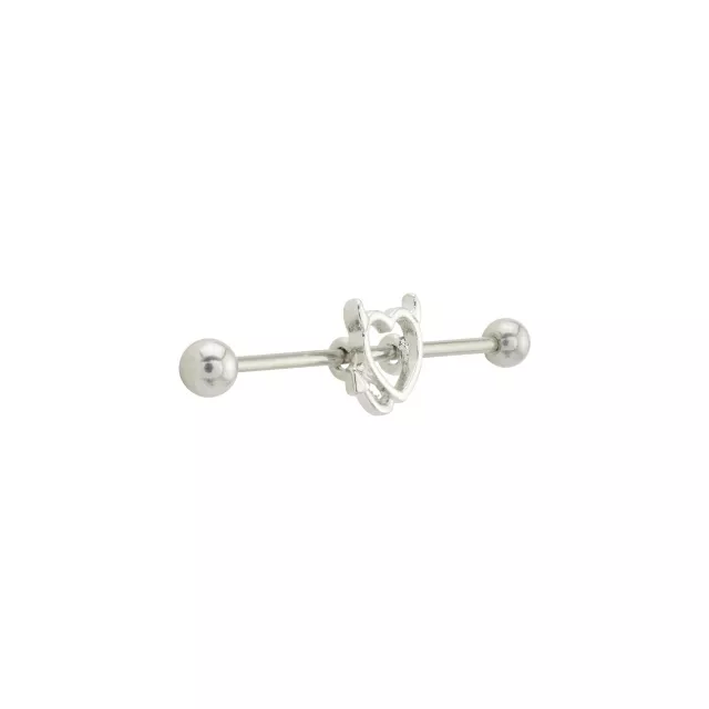 Devil Heart Titanium Industrial Barbell - 14 Gauge at Spencer's