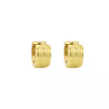 Goldtone and Silvertone Chevron Pattern Huggie Hoop Earrings at Spencer's