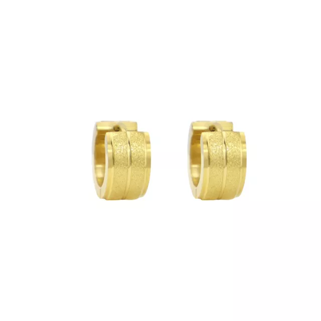 Goldtone and Silvertone Chevron Pattern Huggie Hoop Earrings at Spencer's