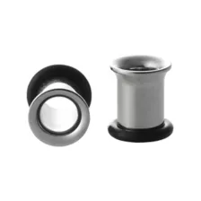 Silvertone Titanium Single Flare Tunnels at Spencer's