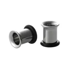 Silvertone Titanium Single Flare Tunnels at Spencer's