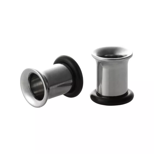 Silvertone Titanium Single Flare Tunnels at Spencer's