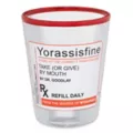 Yorassisfine Rx Script Shot Glass - 2 oz. at Spencer's