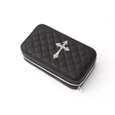 Black Cross Travel Case at Spencer's