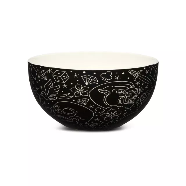 Tattoo Line Art Bowl with Color Changing Spoon at Spencer's