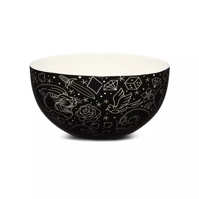 Tattoo Line Art Bowl with Color Changing Spoon at Spencer's