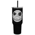 Jack Skellington Head Travel Tumbler with Straw 40 oz. - The Nightmare Before Christmas at Spencer's