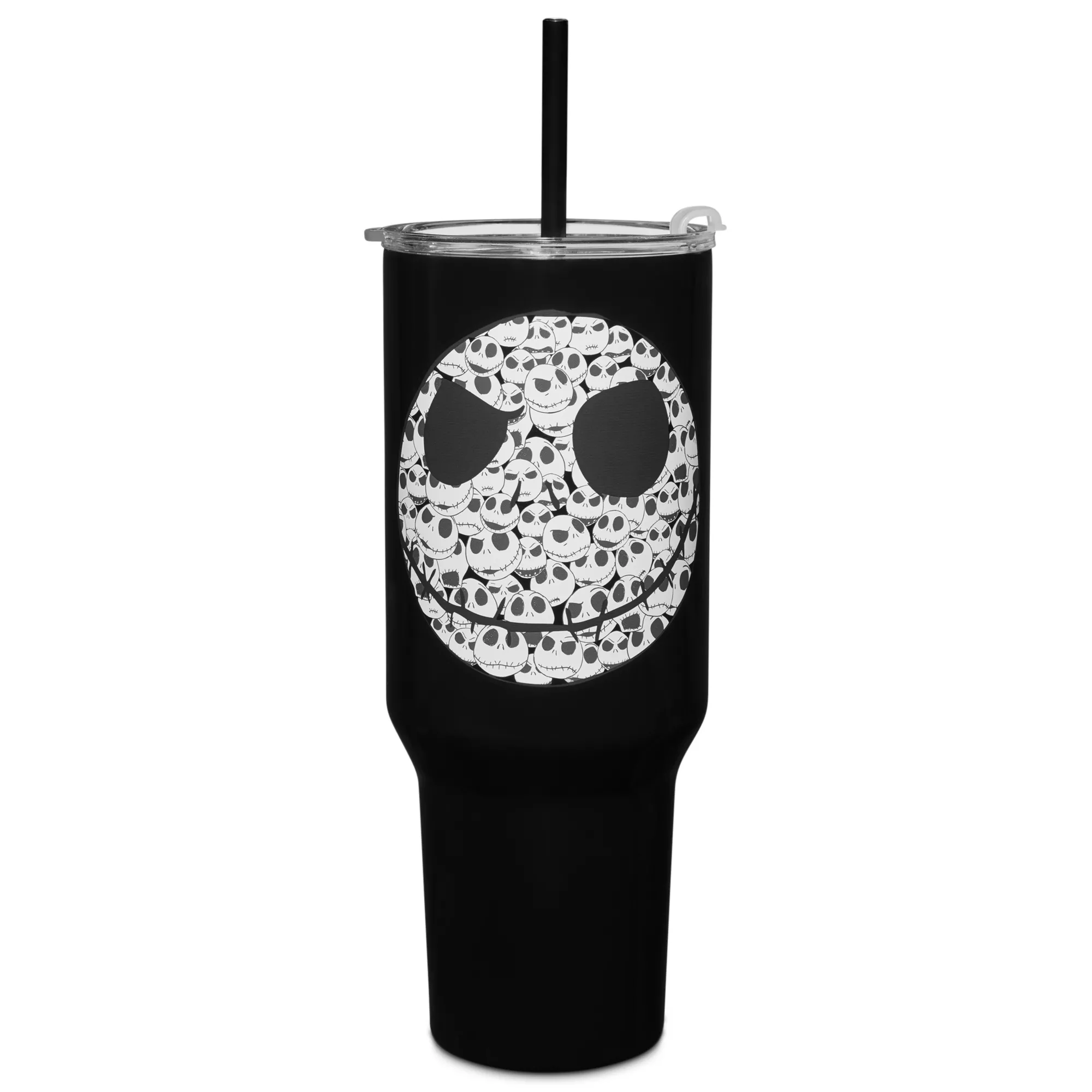 Jack Skellington Head Travel Tumbler with Straw 40 oz. - The Nightmare Before Christmas at Spencer's