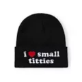 I Heart Small Titties Cuffed Beanie Hat - Danny Duncan at Spencer's