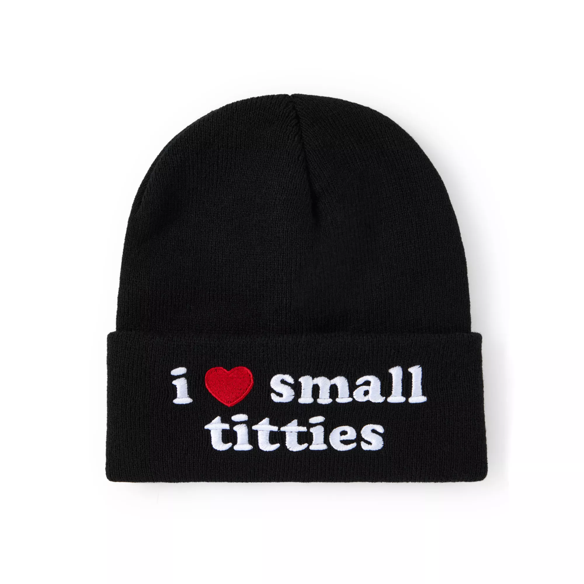 I Heart Small Titties Cuffed Beanie Hat - Danny Duncan at Spencer's