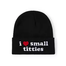I Heart Small Titties Cuffed Beanie Hat - Danny Duncan at Spencer's