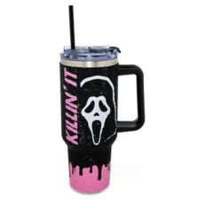 Ghost Face Killin' It Rhinestone Travel Tumbler with Straw - 40 oz. at Spencer's