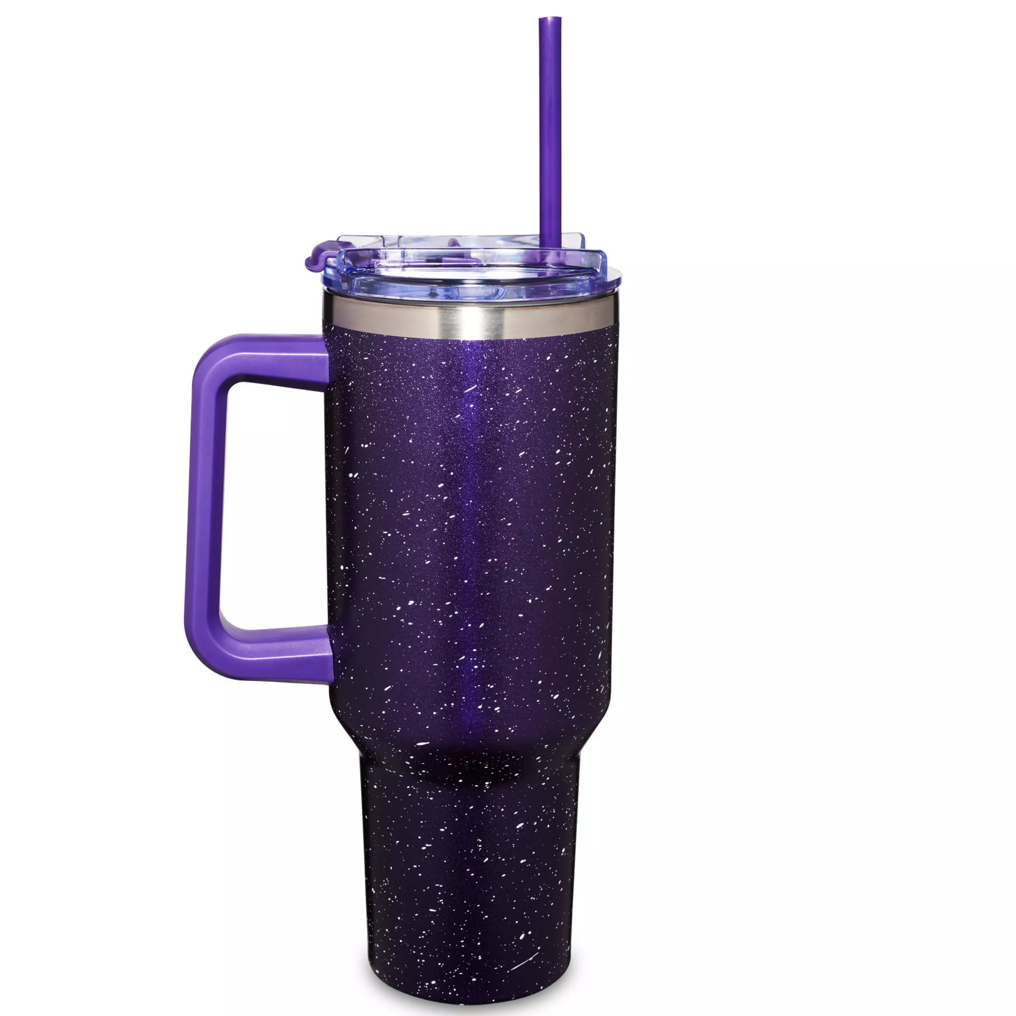 Purple Death Moth Travel Tumbler with Straw - 40 oz. at Spencer's
