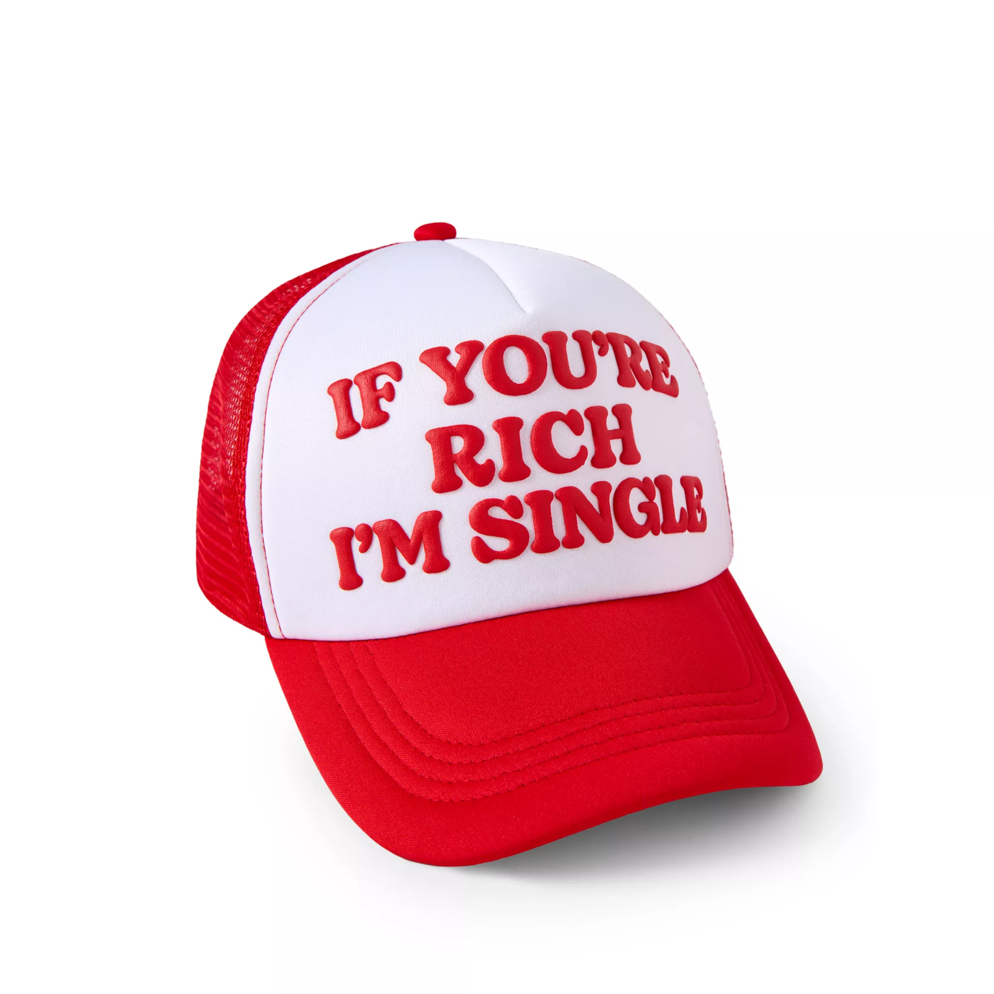If You're Rich I'm Single Trucker Hat at Spencer's