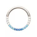Blue CZ Rhinestone Septum Ring - 16 Gauge at Spencer's