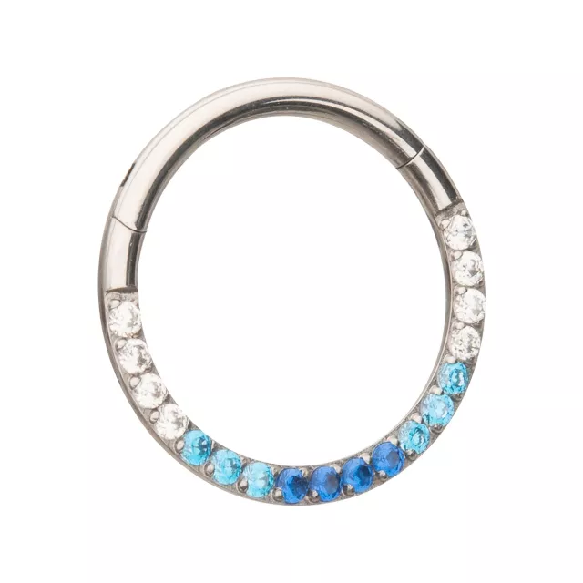 Blue CZ Rhinestone Septum Ring - 16 Gauge at Spencer's