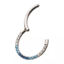 Blue CZ Rhinestone Septum Ring - 16 Gauge at Spencer's