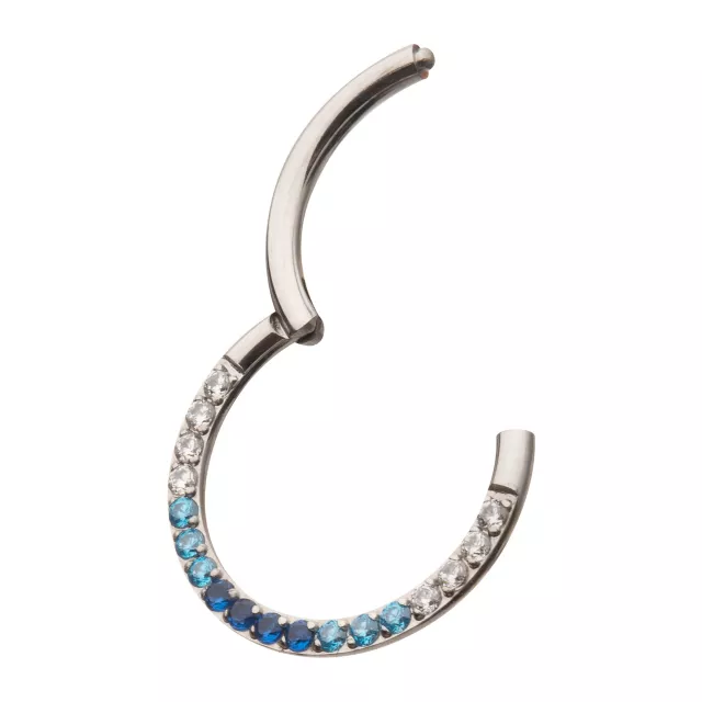 Blue CZ Rhinestone Septum Ring - 16 Gauge at Spencer's