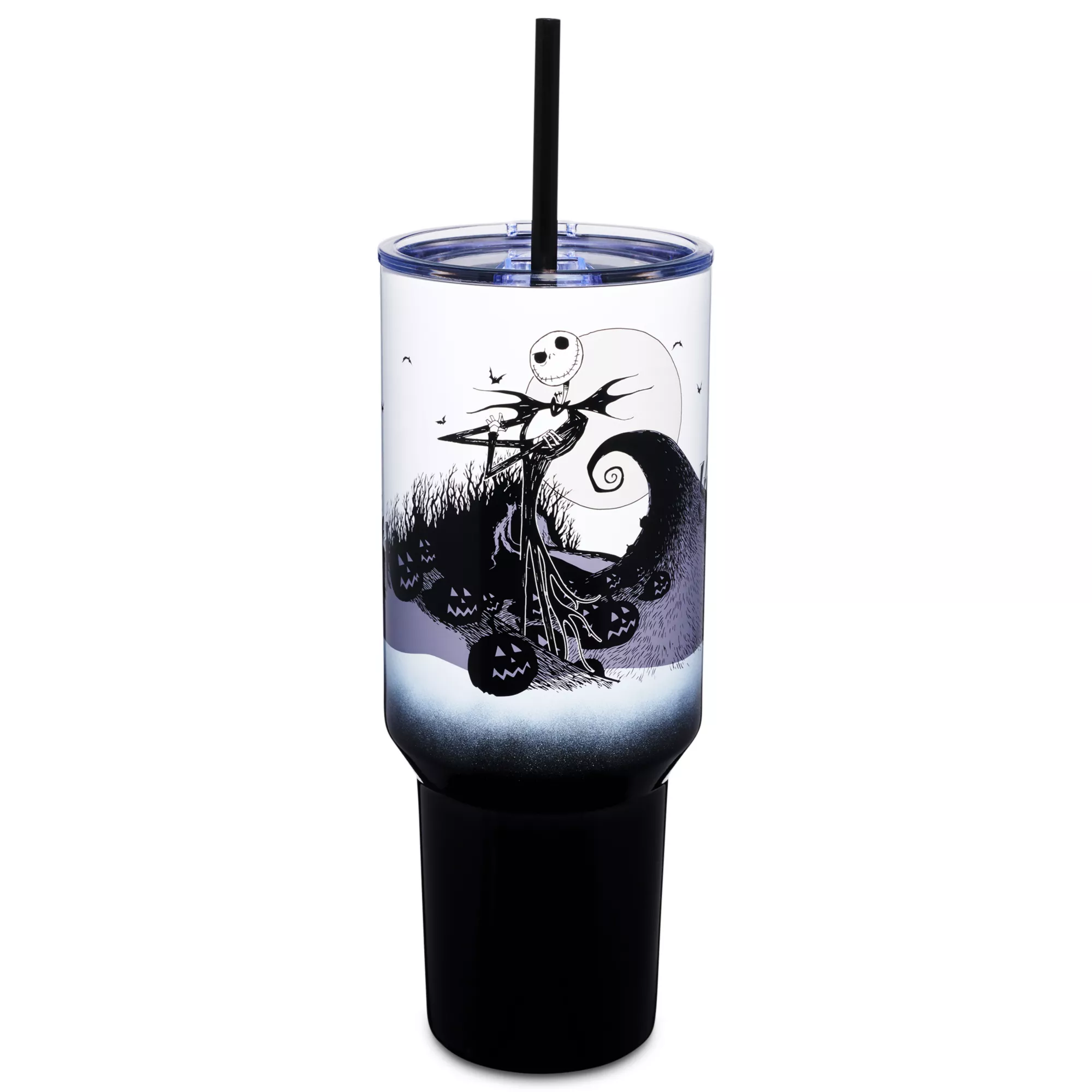 The Nightmare Before Christmas Jack Skellington Travel Tumbler with Straw - 40 oz. at Spencer's