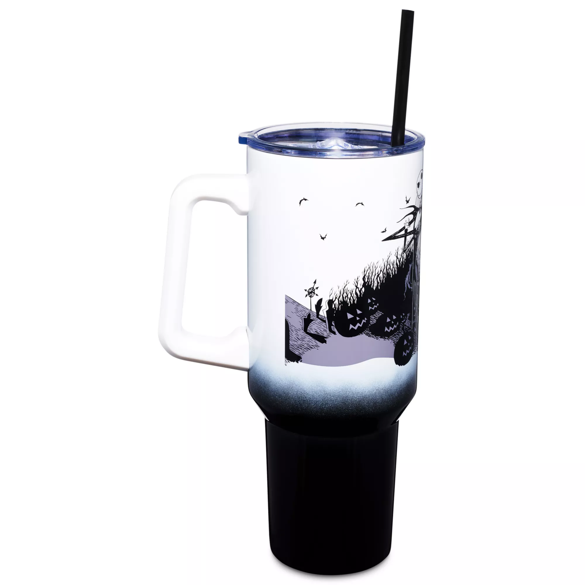 The Nightmare Before Christmas Jack Skellington Travel Tumbler with Straw - 40 oz. at Spencer's