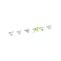 Multi-Pack CZ Heart and Weed Leaf L-Bend Nose Pins 6 Pack - 20 Gauge at Spencer's