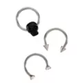 Multi-Pack Titanium Black Skull Septum Rings 3 Pack - 16 Gauge at Spencer's