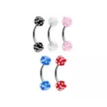 Multi-Pack Colored Dice Curved Barbells 5 Pack - 16 Gauge at Spencer's
