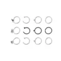 Multi-Pack CZ Moth and Spider Half Hoop Rings 12 Pack - 20 Gauge at Spencer's