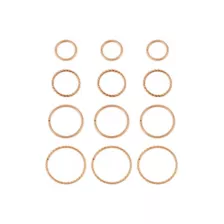Multi-Pack Rose Goldtone Twisted Nose Hoops 12 Pack - 20 Gauge at Spencer's