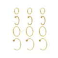 Multi-Pack Goldtone Hoop and Half Hoop Nose Rings 12 Pack - 20 Gauge at Spencer's