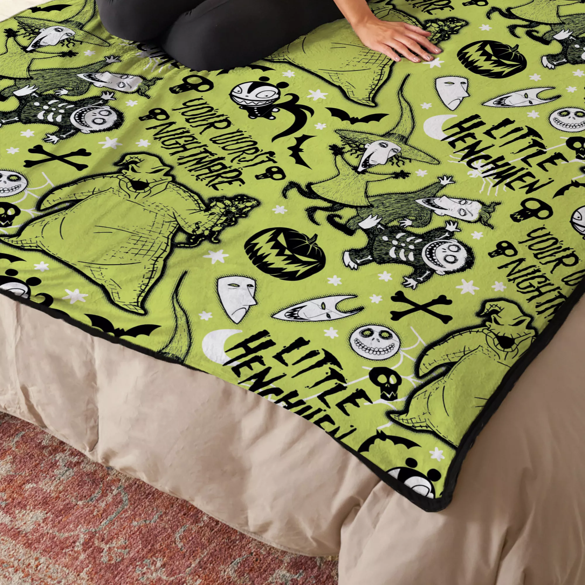 Oogie Boogie's Little Henchmen Fleece Blanket - The Nightmare Before Christmas at Spencer's