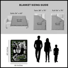 Beetlejuice and Lydia Fleece Blanket at Spencer's