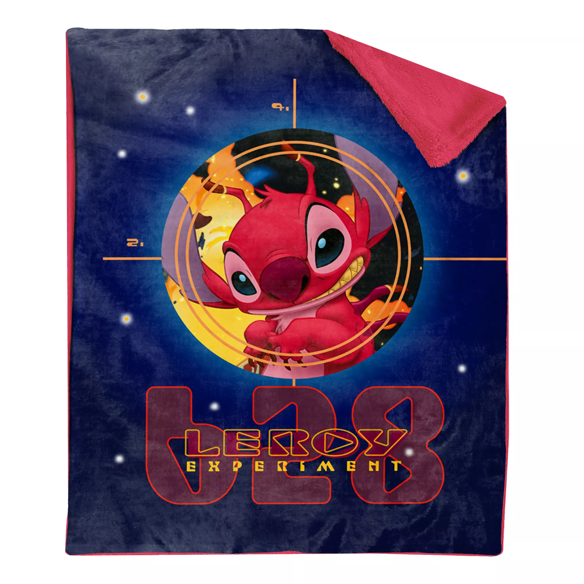 Cosmic Leroy Faux Fur Fleece Blanket - Lilo & Stitch at Spencer's