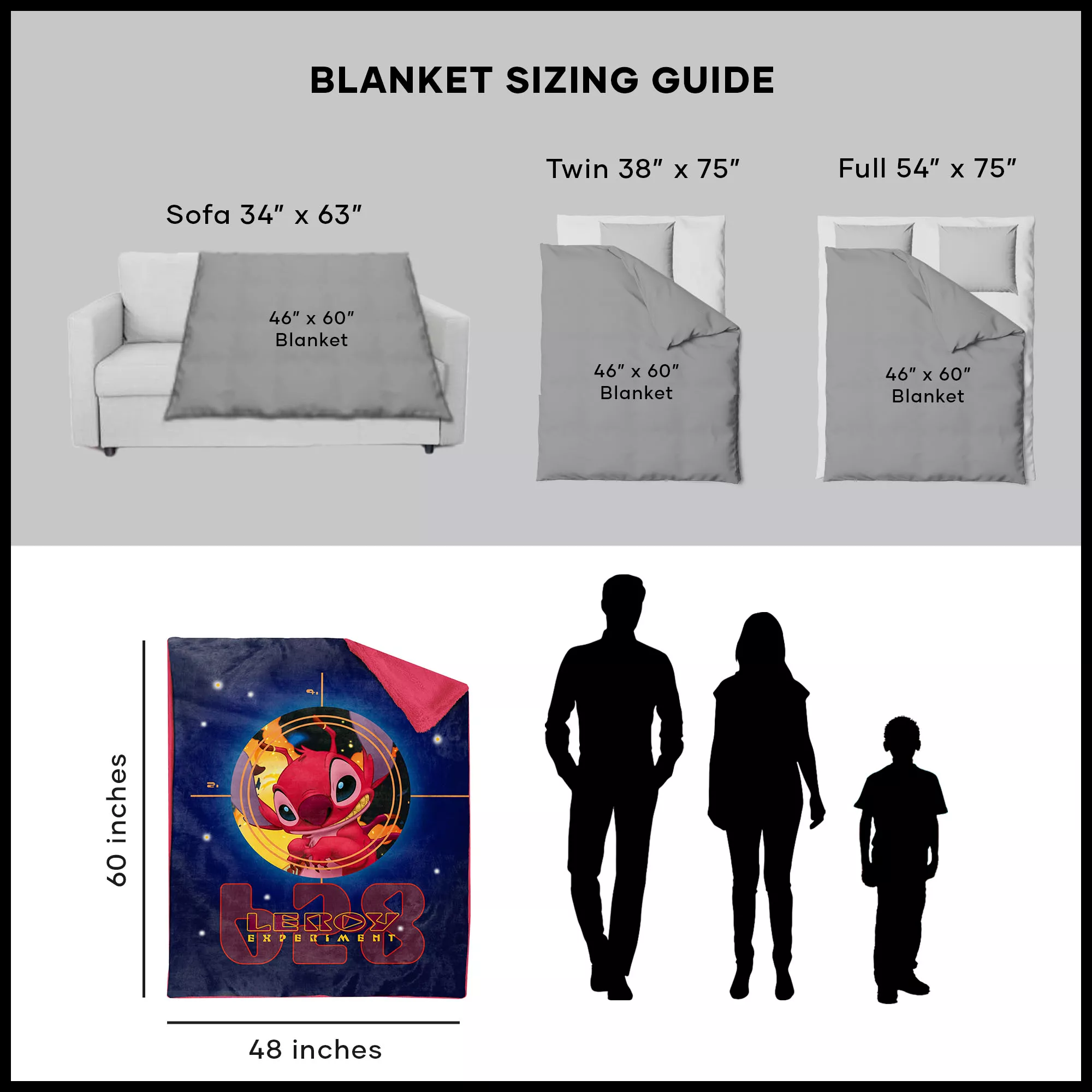 Cosmic Leroy Faux Fur Fleece Blanket - Lilo & Stitch at Spencer's